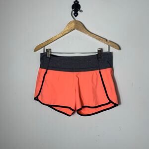 Womens Lululemon Speed Up Shorts Hot pink/Orange Size 6, 4” inseam EUC!